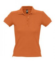 Рубашка поло женская PEOPLE 210 оранжевая