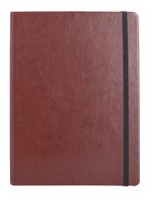 Записная книжка Freenote, в клетку, коричневая