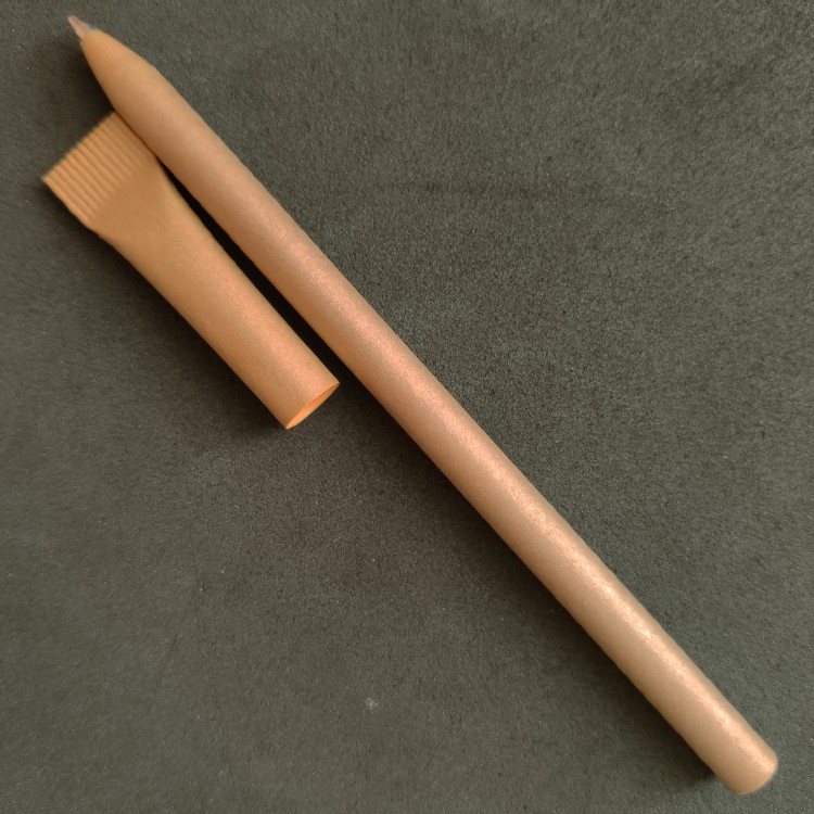 Бумажные ручки серии металлик- жёлтый