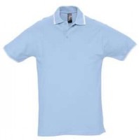 Рубашка поло мужская с контрастной отделкой PRACTICE 270, голубой/белый