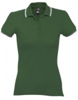 Рубашка поло женская Practice women 270 зеленая с белым