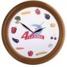 Часы настенные с деревянным ободом, «Орех»