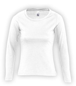 Футболка женская с длинным рукавом MAJESTIC 150 белая